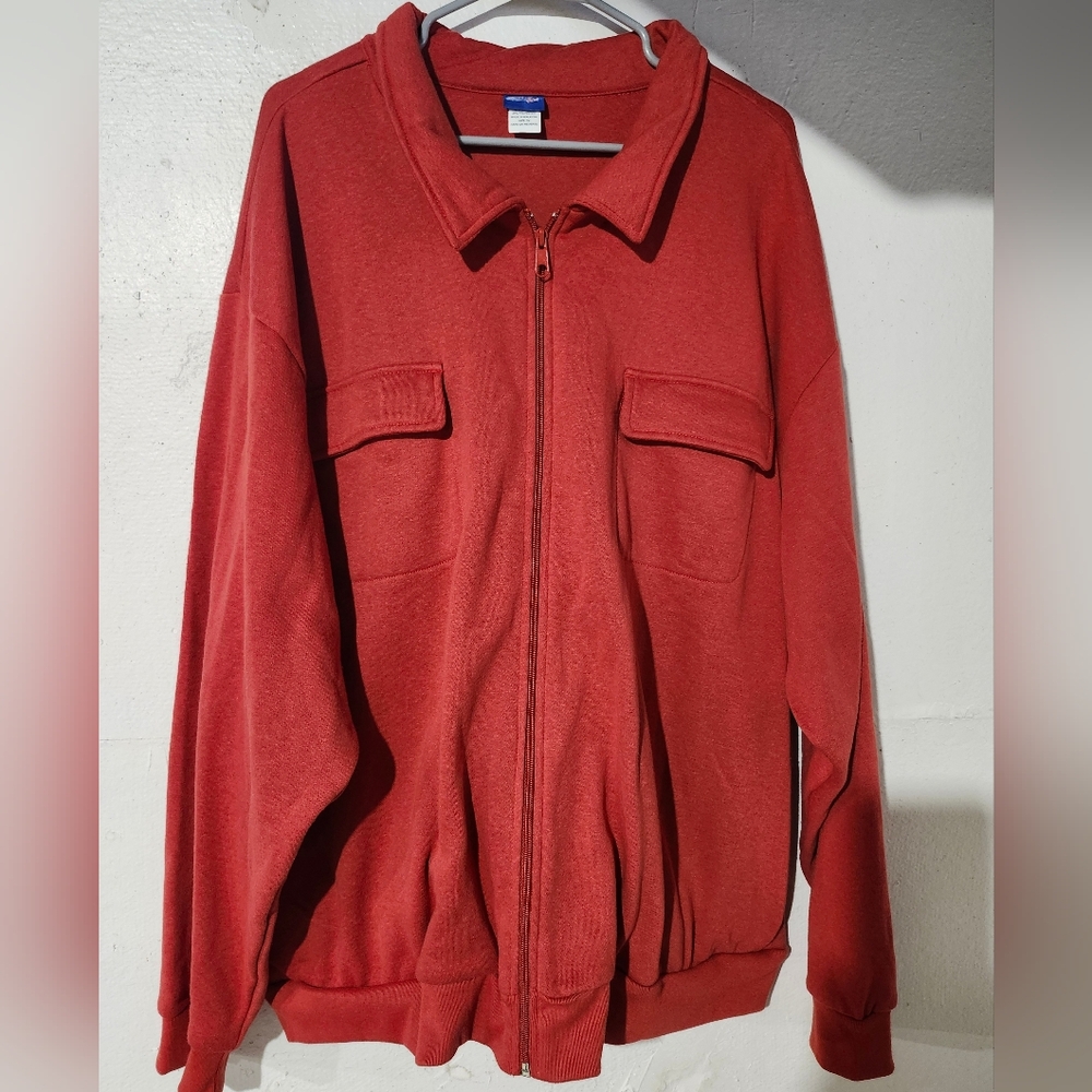 Active Joe Mens Rust Red Zip-Up Jacket With pockets. Size 3X‎